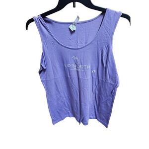 Up‎ North Michigan Lavender Tank Top Ladies L Sleeveless Casual Summer